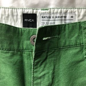 RVCA Nature X Green Shorts - Size 33